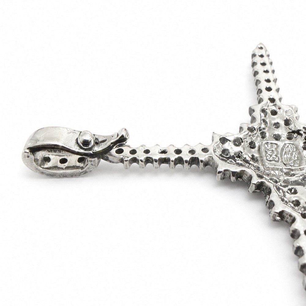 14K White Gold Women Cross