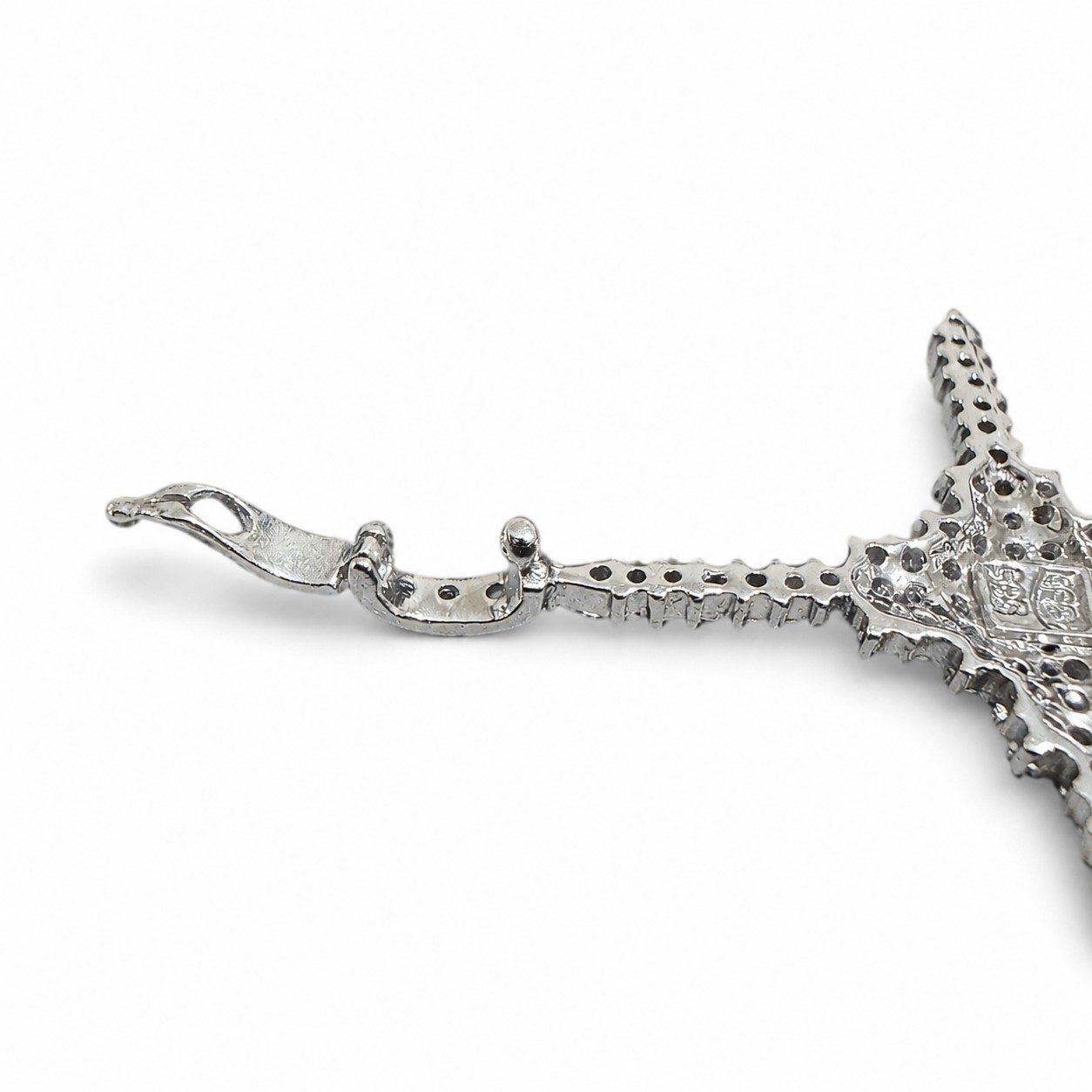 14K White Gold Women Cross