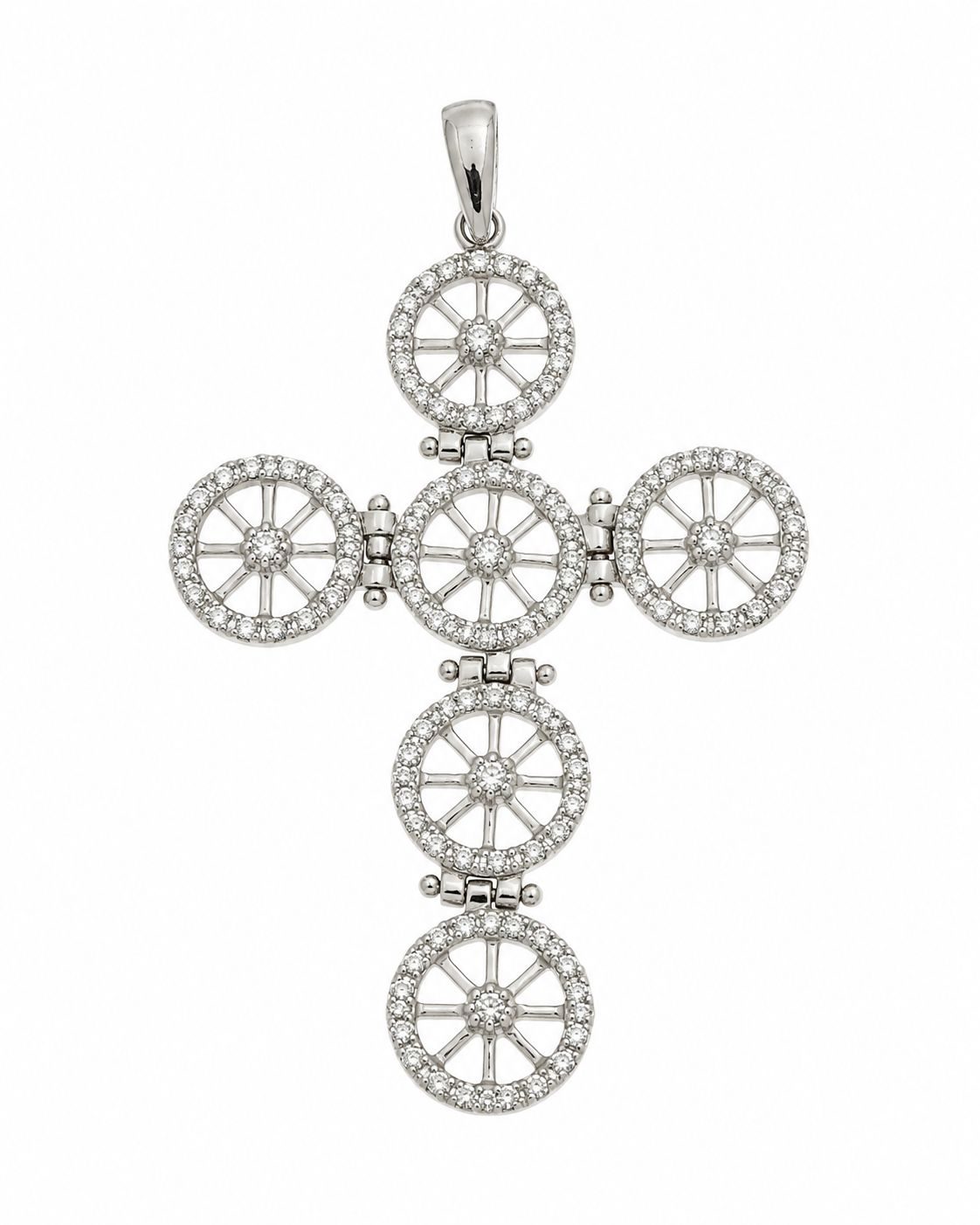 14K White Gold Women Cross
