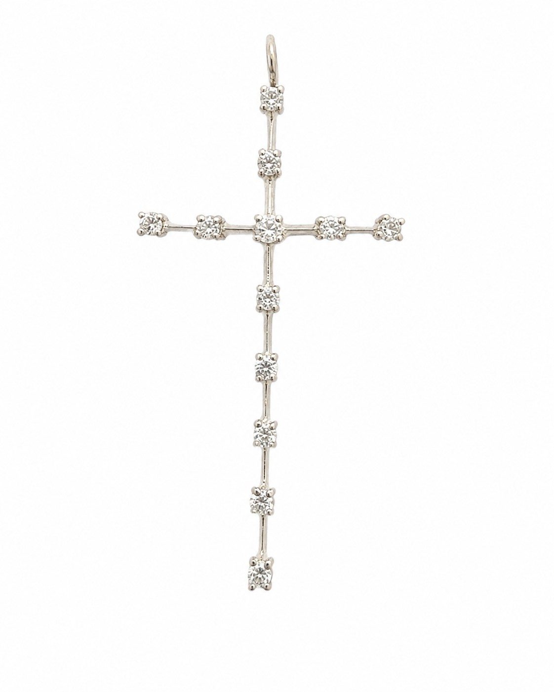 14K White Gold Women Cross