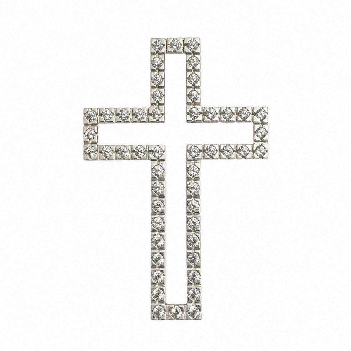 14K White Gold Women Cross