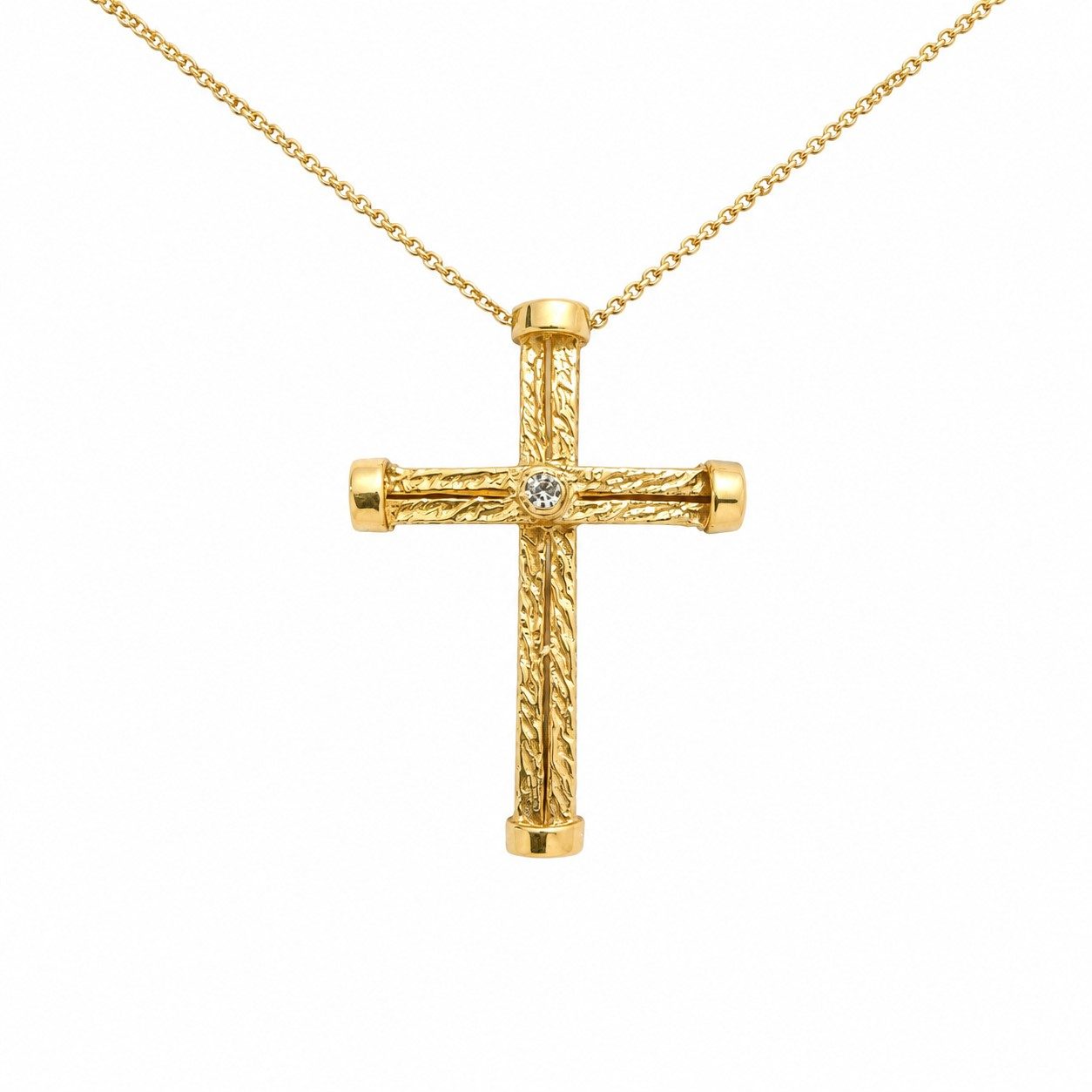 14K Gold Women Cross Necklace