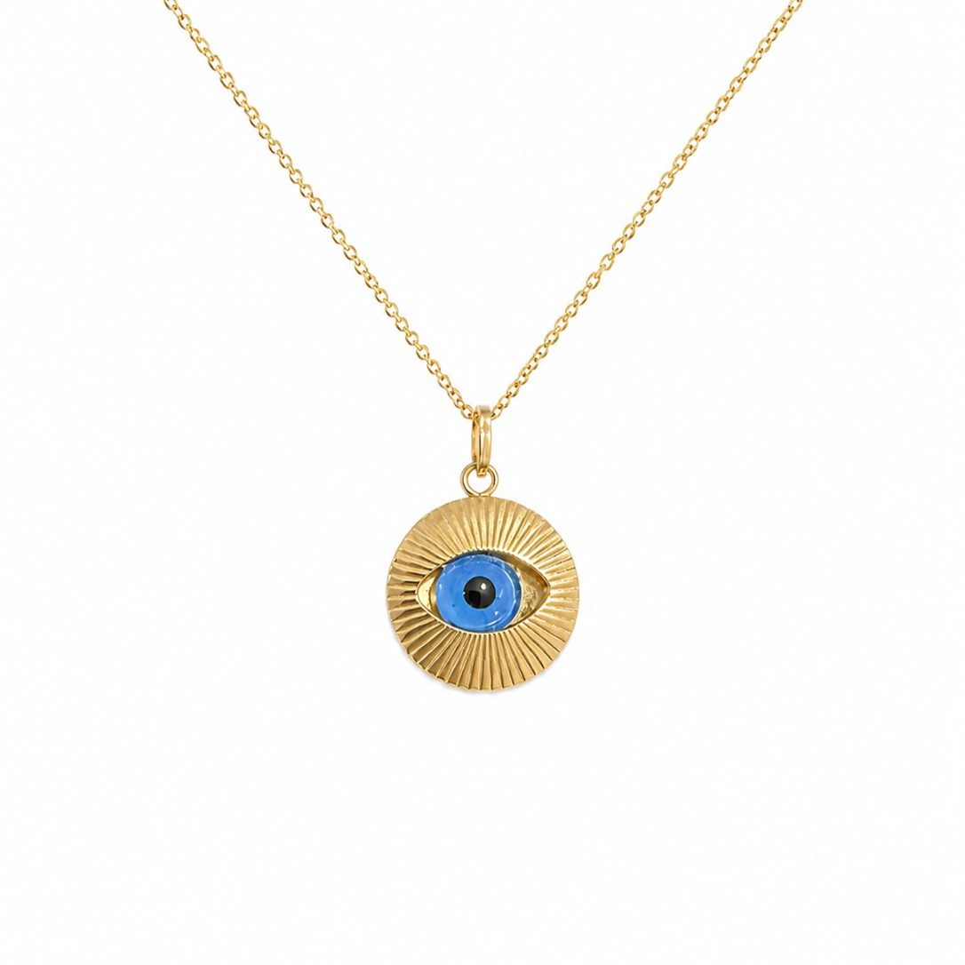 14K Gold Evil Eye Necklace