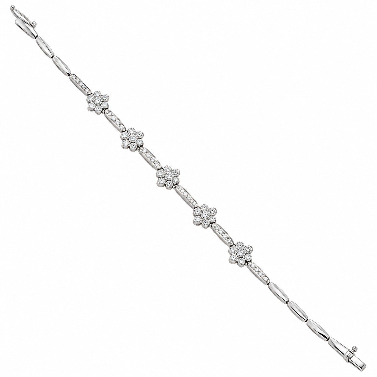 14K White Gold Women Bracelet