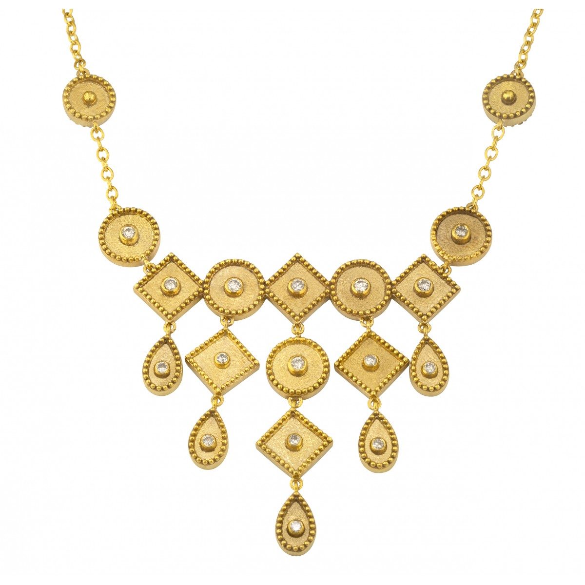 18K Gold Women Necklace with Diamonds